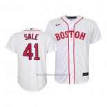 Camiseta Beisbol Nino Boston Red Sox Chris Sale Replica 2021 Blanco