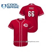 Camiseta Beisbol Nino Cincinnati Reds Yasiel Puig Cool Base Alterno Rojo1