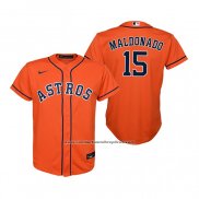 Camiseta Beisbol Nino Houston Astros Martin Maldonado Replica Alterno Naranja