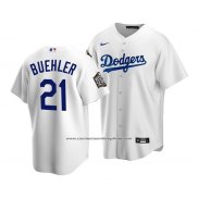 Camiseta Beisbol Nino Los Angeles Dodgers Walker Buehler 2020 Primera Replica Blanco