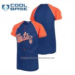 Camiseta Beisbol Nino New York Mets Personalizada Stitches Azul Naranja