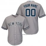 Camiseta Beisbol Nino New York Yankees Personalizada Gris