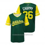 Camiseta Beisbol Nino Oakland Athletics Matt Chapman 2018 LLWS Players Weekend Chappy Green