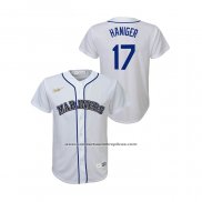 Camiseta Beisbol Nino Seattle Mariners Mitch Haniger Cooperstown Collection Primera Blanco