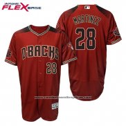 Camiseta Beisbol Hombre Arizona Diamondbacks 28 Jd Martinez Rojo Negro Alterno Flex Base
