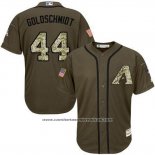 Camiseta Beisbol Hombre Arizona Diamondbacks 44 Paul Goldschmidt Verde Salute To Service