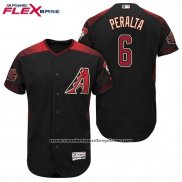 Camiseta Beisbol Hombre Arizona Diamondbacks 6 David Peralta Negro Rojo Alterno Flex Base