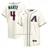 Camiseta Beisbol Hombre Arizona Diamondbacks Ketel Marte Home Replica Crema