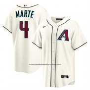Camiseta Beisbol Hombre Arizona Diamondbacks Ketel Marte Home Replica Crema