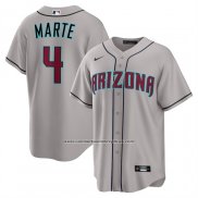 Camiseta Beisbol Hombre Arizona Diamondbacks Ketel Marte Road Replica Gris