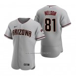 Camiseta Beisbol Hombre Arizona Diamondbacks Kyle Nelson Autentico Road Gris