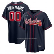 Camiseta Beisbol Hombre Atlanta Braves Alterno Replica Personalizada Azul