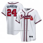 Camiseta Beisbol Hombre Atlanta Braves Deion Sanders Retired Primera Replica Blanco