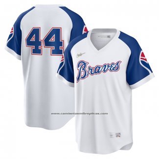 Camiseta Beisbol Hombre Atlanta Braves Hank Aaron Primera Cooperstown Collection Blanco