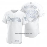 Camiseta Beisbol Hombre Atlanta Braves Jackie Robinson Awards Collection Retirement Blanco