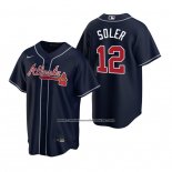 Camiseta Beisbol Hombre Atlanta Braves Jorge Soler Replica Alterno Azul