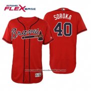 Camiseta Beisbol Hombre Atlanta Braves Mike Soroka Flex Base Autentico Collezione Alterno 2019 Rojo