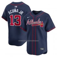 Camiseta Beisbol Hombre Atlanta Braves Ronald Acuna Jr. Replica 2021 City Connect Blanco