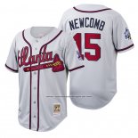 Camiseta Beisbol Hombre Atlanta Braves Sean Newcomb Cooperstown Collection Autentico Blanco