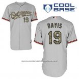 Camiseta Beisbol Hombre Baltimore Orioles 19 Chris Davis Gris Usmc Cool Base