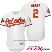 Camiseta Beisbol Hombre Baltimore Orioles 2 J.j. Hardy Blanco 2017 Flex Base