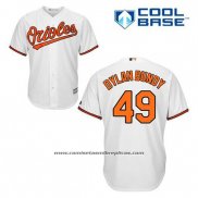 Camiseta Beisbol Hombre Baltimore Orioles 49 Dylan Bundy Blanco Primera Cool Base