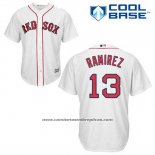 Camiseta Beisbol Hombre Boston Red Sox 13 Hanley Ramirez Blanco Primera Cool Base
