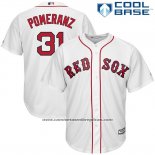 Camiseta Beisbol Hombre Boston Red Sox 31 Drew Pomeranz Blanco Primera Cool Base