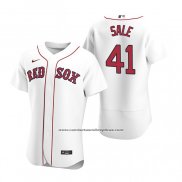 Camiseta Beisbol Hombre Boston Red Sox Chris Sale Autentico 2020 Primera Blanco