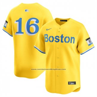 Camiseta Beisbol Hombre Boston Red Sox Jarren Duran Alterno Limited Amarillo