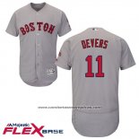 Camiseta Beisbol Hombre Boston Red Sox Rafael Devers Gris Flex Base
