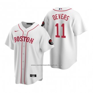 Camiseta Beisbol Hombre Boston Red Sox Rafael Devers Replica Blanco