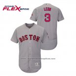 Camiseta Beisbol Hombre Boston Red Sox Sandy Leon Autentico Flex Base Gris