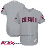 Camiseta Beisbol Hombre Chicago Cubs 2017 Estrellas y Rayas Cubs Gris Flex Base