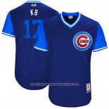 Camiseta Beisbol Hombre Chicago Cubs 2017 Little League World Series 17 Kris Bryant Azul