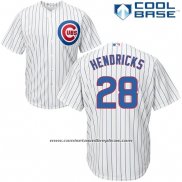 Camiseta Beisbol Hombre Chicago Cubs 28 Kyle Hendricks Blanco Cool Base