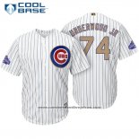 Camiseta Beisbol Hombre Chicago Cubs 74 Duane Underwood Jr. Blanco Oro Cool Base