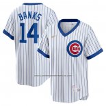 Camiseta Beisbol Hombre Chicago Cubs Ernie Banks Blanco Primera Cooperstown Collection Blanco