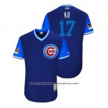 Camiseta Beisbol Hombre Chicago Cubs Kris Bryant 2018 LLWS Players Weekend Kb Azul