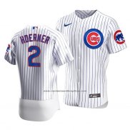 Camiseta Beisbol Hombre Chicago Cubs Nico Hoerner Autentico Primera Blanco