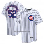 Camiseta Beisbol Hombre Chicago Cubs Pete Crow-Armstrong Primera Replica Blanco