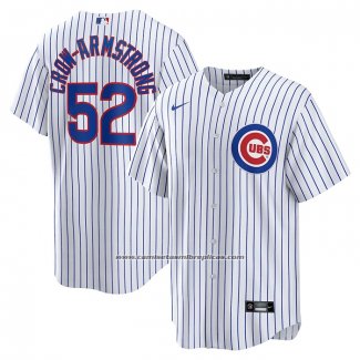 Camiseta Beisbol Hombre Chicago Cubs Pete Crow-Armstrong Primera Replica Blanco