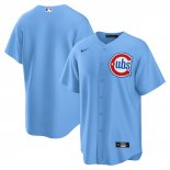 Camiseta Beisbol Hombre Chicago Cubs Segunda Alternativa Replica Azul