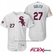 Camiseta Beisbol Hombre Chicago White Sox 2017 Estrellas Y Rayas 27 Lucas Giolito Blanco Flex Base