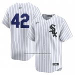 Camiseta Beisbol Hombre Chicago White Sox 2024 Jackie Robinson Day Primera Limited Blanco