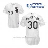 Camiseta Beisbol Hombre Chicago White Sox 30 David Robertson Blanco Primera Cool Base