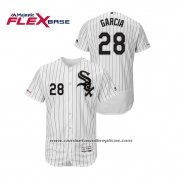 Camiseta Beisbol Hombre Chicago White Sox Leury Garcia Flex Base Blanco Negro