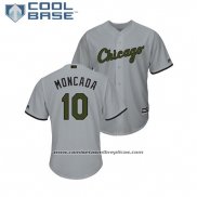 Camiseta Beisbol Hombre Chicago White Sox Yoan Moncada 2018 Dia de los Caidos Cool Base Gris
