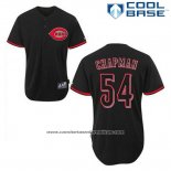 Camiseta Beisbol Hombre Cincinnati Reds Aroldis Chapman 54 Negro Fashion Cool Base