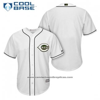 Camiseta Beisbol Hombre Cincinnati Reds Blanco 2018 Alterno Cool Base